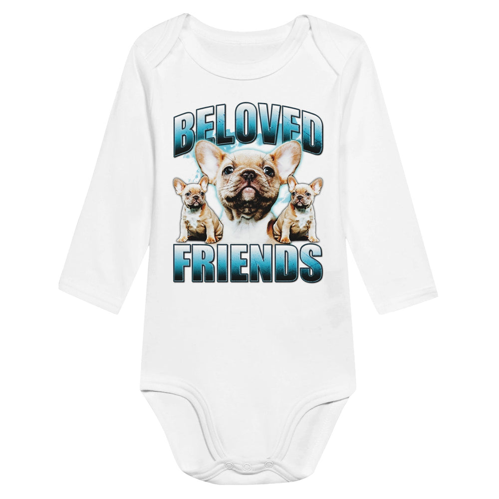 "90's Frenchie" Baby Long Sleeve Bodysuit - Beloved Friends