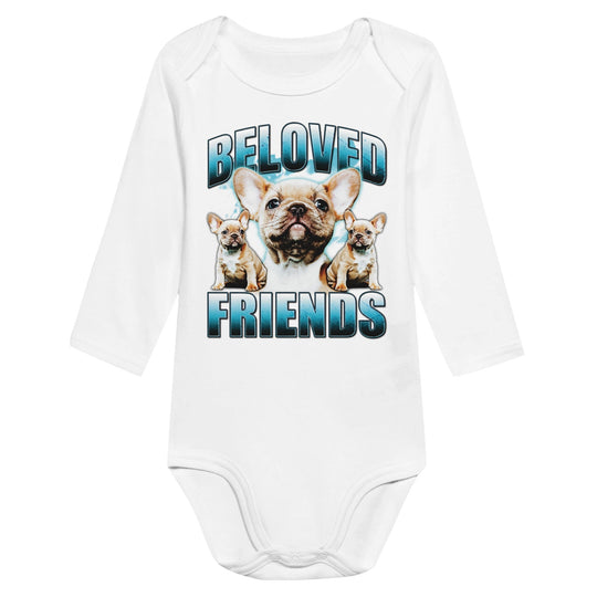 "90's Frenchie" Baby Long Sleeve Bodysuit - Beloved Friends