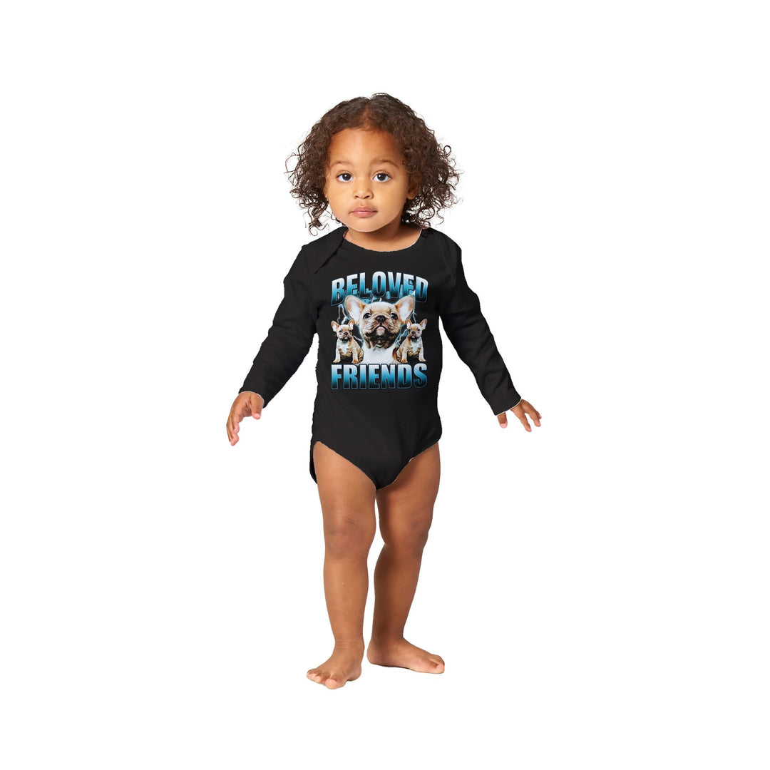 "90's Frenchie" Baby Long Sleeve Bodysuit - Beloved Friends