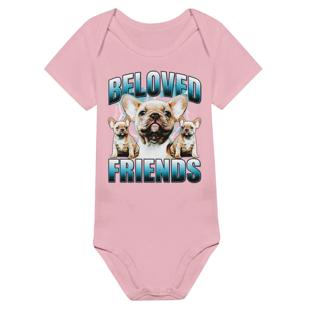 "90's Frenchie" Baby Short Sleeve Bodysuit - Beloved Friends