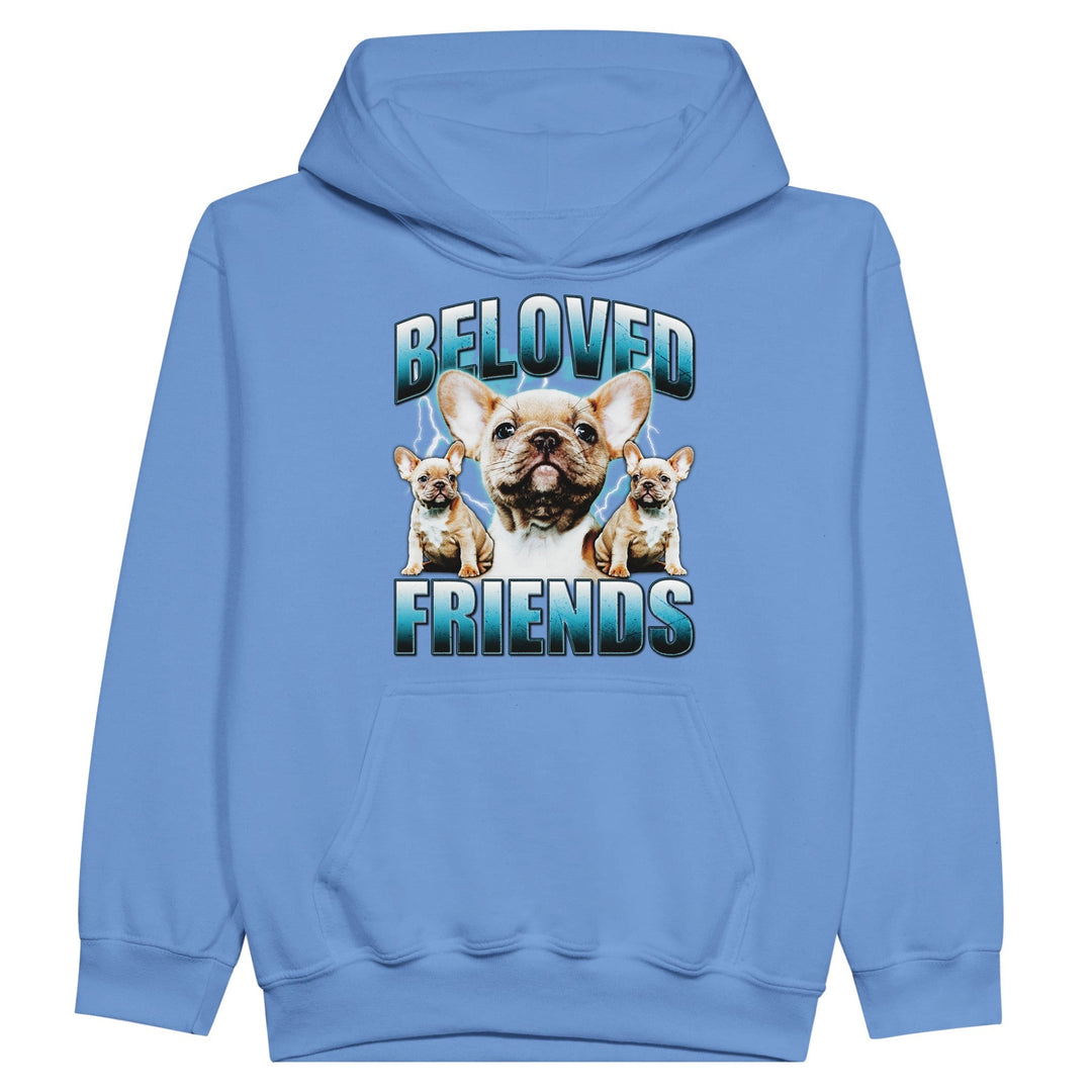 "90's Frenchie" Kids Pullover Hoodie - Beloved Friends