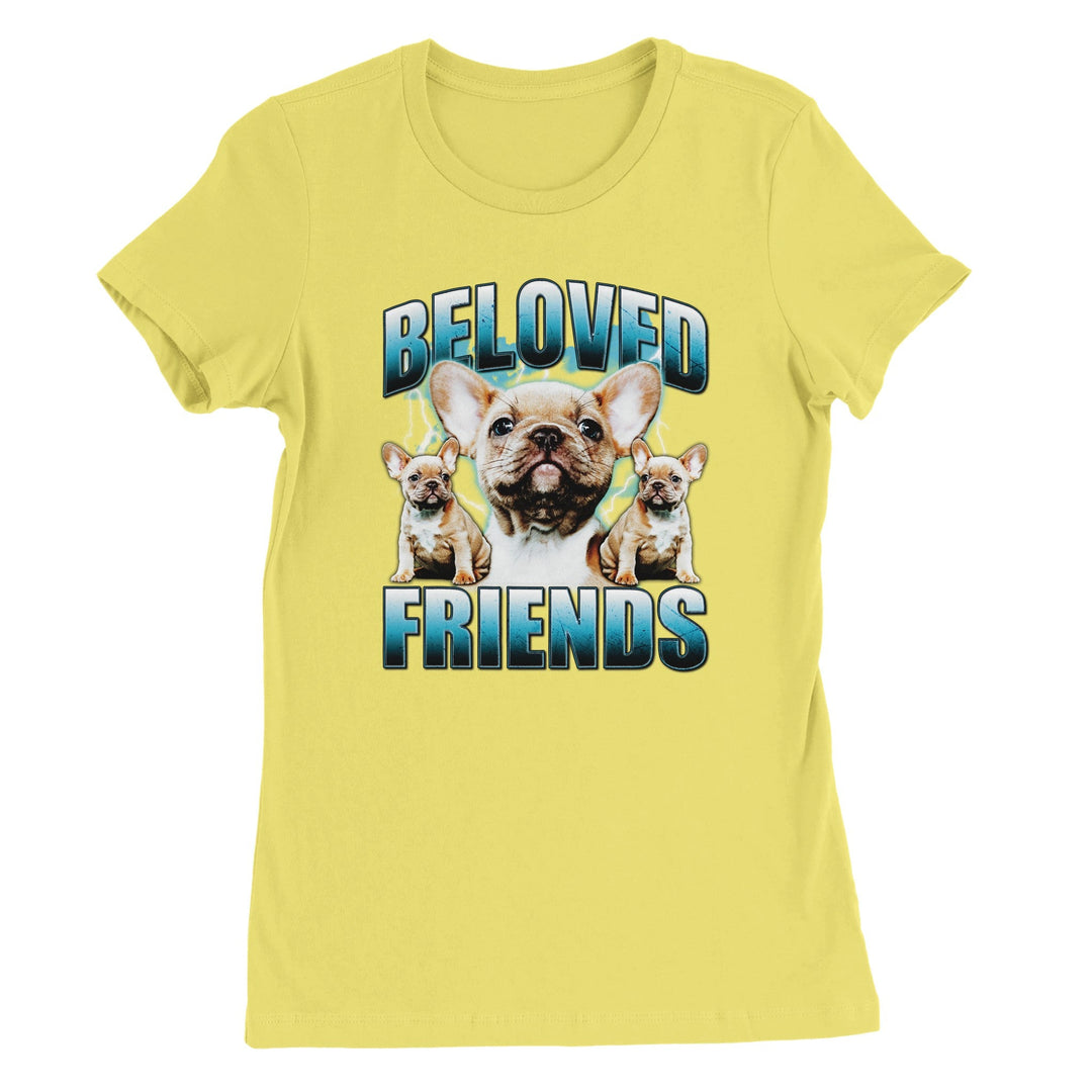 "90's Frenchie" Womens Crewneck T-shirt - Beloved Friends