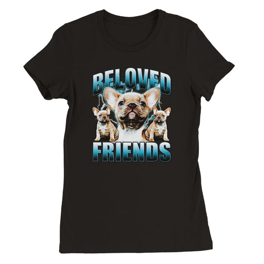 "90's Frenchie" Womens Crewneck T-shirt - Beloved Friends