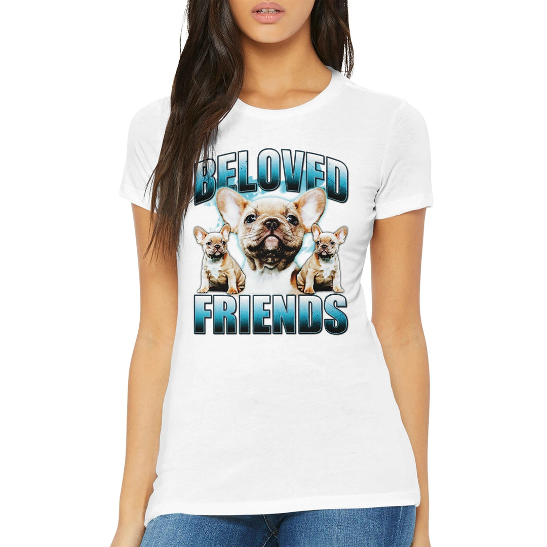 "90's Frenchie" Womens Crewneck T-shirt - Beloved Friends