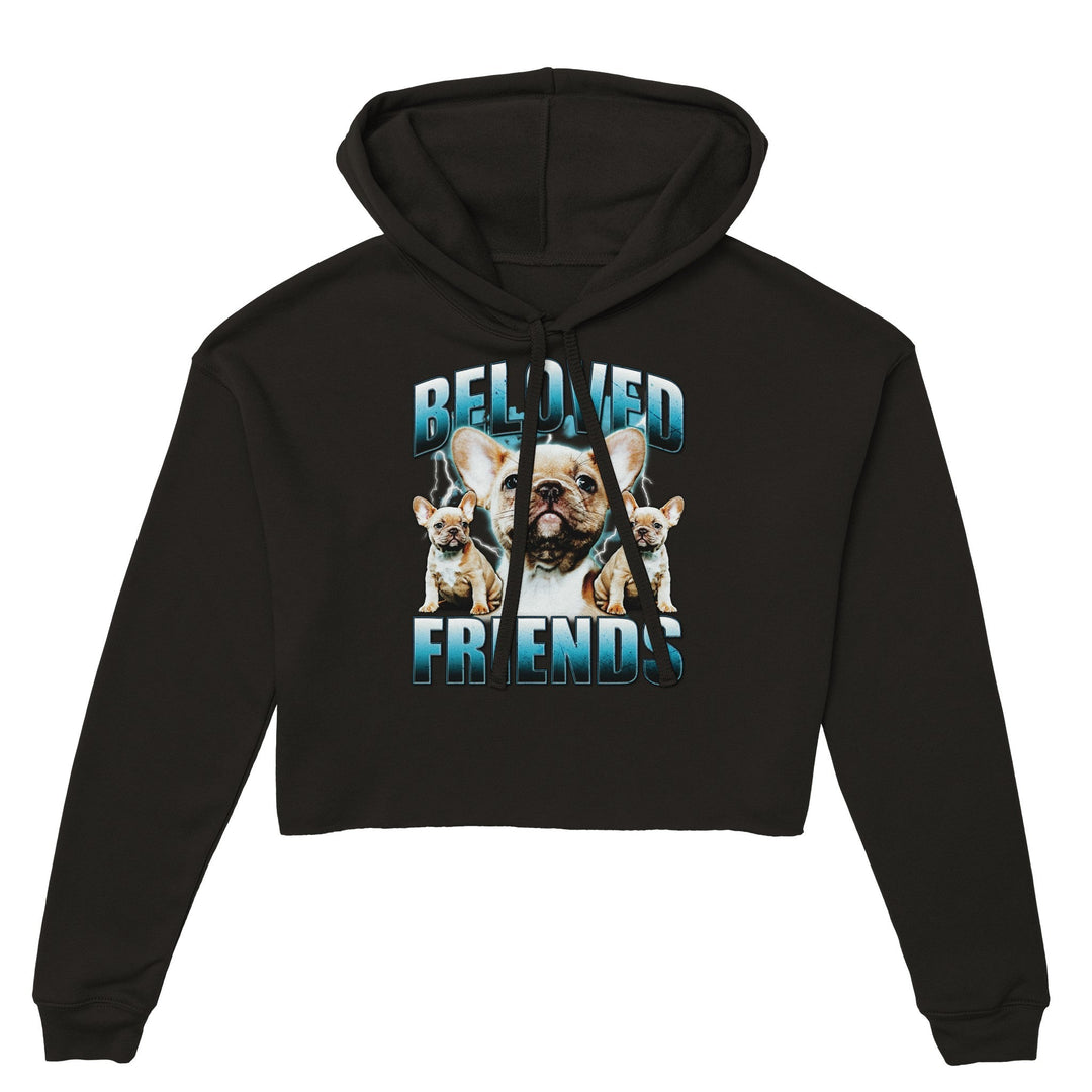 "90's Frenchie" Women's Cropped Hoodie - Beloved Friends