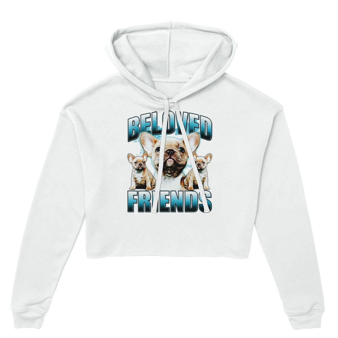 "90's Frenchie" Women's Cropped Hoodie - Beloved Friends