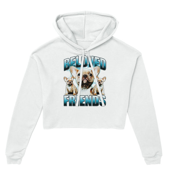 "90's Frenchie" Women's Cropped Hoodie - Beloved Friends