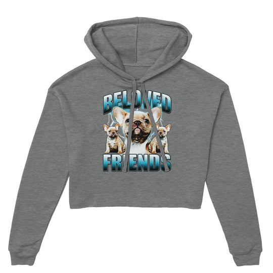 "90's Frenchie" Women's Cropped Hoodie - Beloved Friends