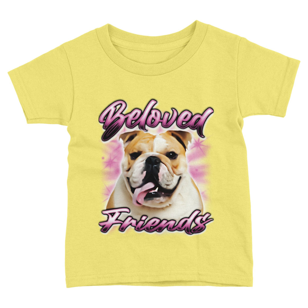 "Bulldog Airbrush" Toddler Staple T-Shirt - Beloved Friends