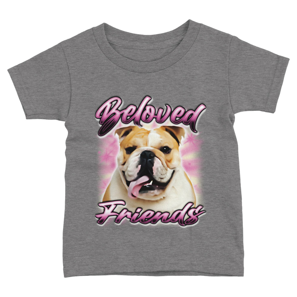 "Bulldog Airbrush" Toddler Staple T-Shirt - Beloved Friends