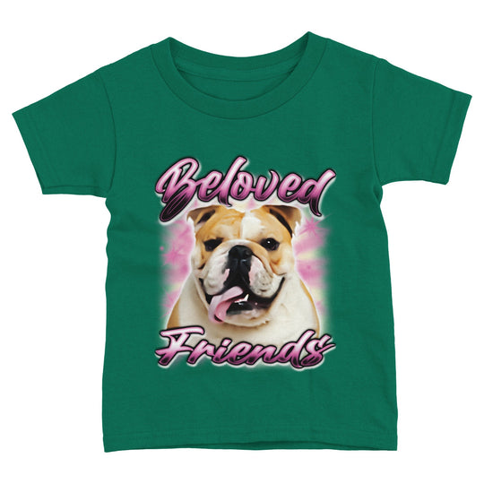 "Bulldog Airbrush" Toddler Staple T-Shirt - Beloved Friends