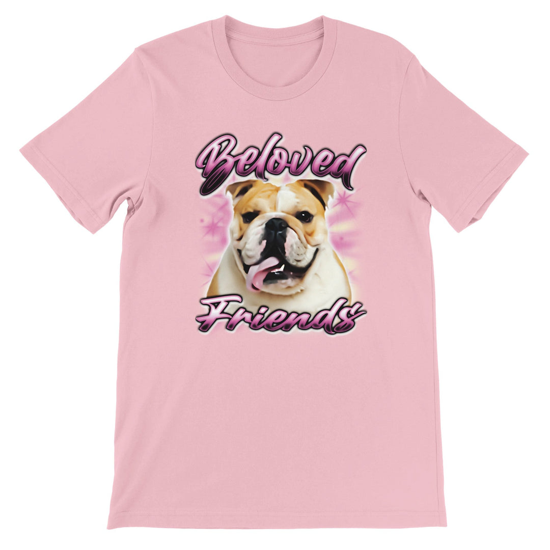 "Bulldog Airbrush" Unisex Crewneck T-shirt - Beloved Friends