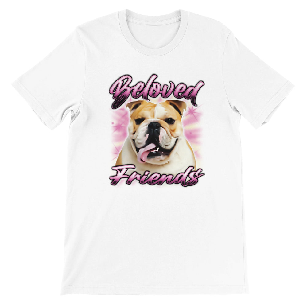 "Bulldog Airbrush" Unisex Crewneck T-shirt - Beloved Friends