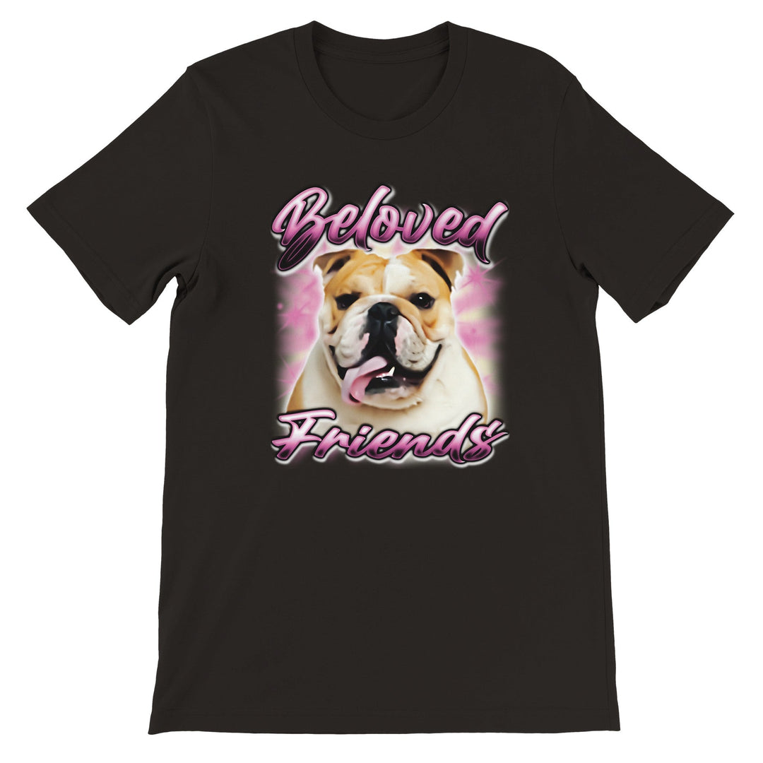 "Bulldog Airbrush" Unisex Crewneck T-shirt - Beloved Friends