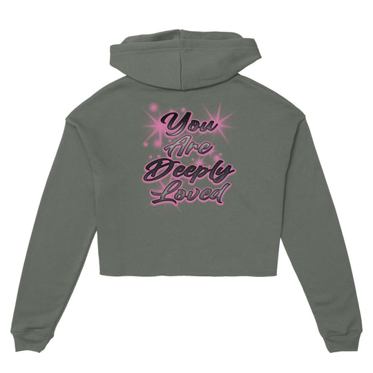 "Bulldog Airbrush" Women's Cropped Hoodie - Beloved Friends