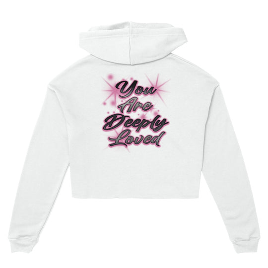 "Bulldog Airbrush" Women's Cropped Hoodie - Beloved Friends