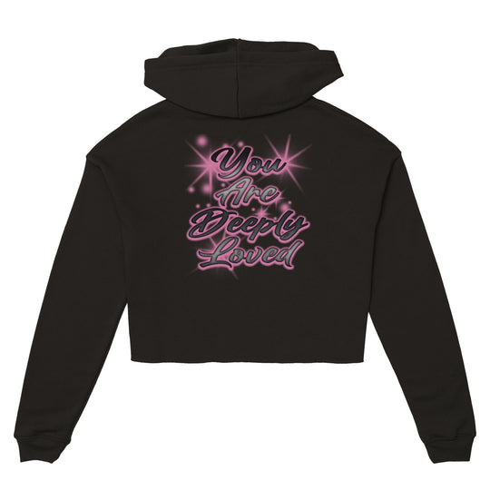 "Bulldog Airbrush" Women's Cropped Hoodie - Beloved Friends